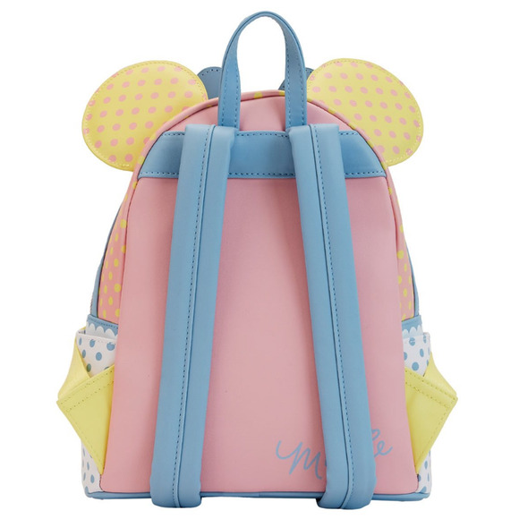Loungefly Disney Minnie Mouse Pastel Polka Dot Figural Mini Backpack New in Wrap - Picture 4 of 5